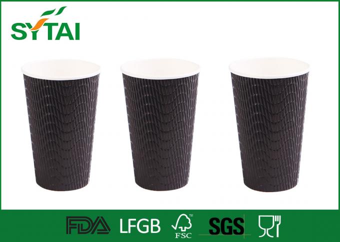 Kräuselungs-Wand-heißer Tee-förderndes Papierkaffeetasse-Gewohnheits-Logo