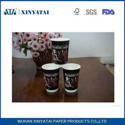 China Papier Material Doppelschalig Papierkaffeetassen, Biologisch abbaubare Kompostierbare Papierbecher fournisseur