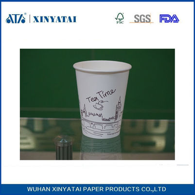 China Recyclebar Insulated Benutzerdefinierte Papierkaffeetassen, Recycled Einweg Tea Cups 9 Unzen fournisseur