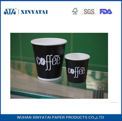 China Papier Material Geprägte Einweg-Becher, Bedruckt Custom Papier Kaffeetassen fournisseur
