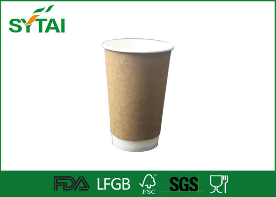 China Kaffeetasse-Wärmedämmungs-PapierOffsetdruck Kraftpapiers doppel-wandiger biologisch abbaubarer fournisseur