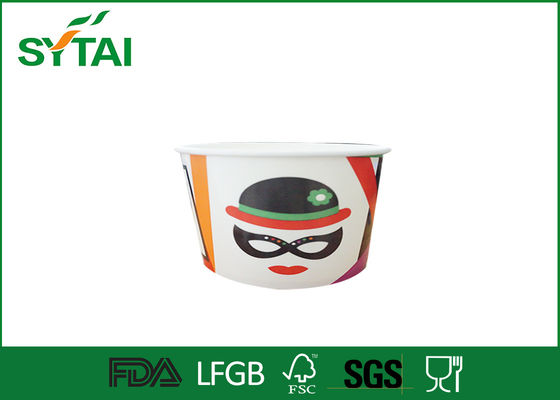 China 16 Unze-Logo, das Wegwerfeiscreme-Behälter-Papiernahrungsmittelgrad druckt fournisseur