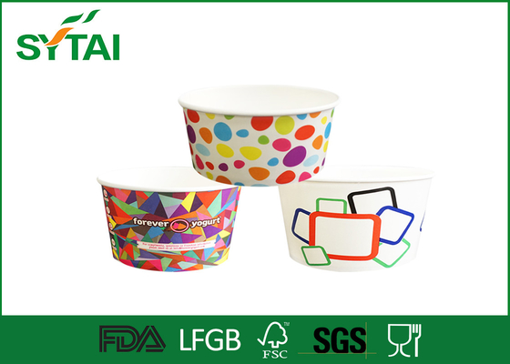 China Kleine Bedruckt Custom Frozen Yogurt &amp; Ice Cream Papierbecher mit Deckel, Papier Schüsseln 2 Unzen fournisseur