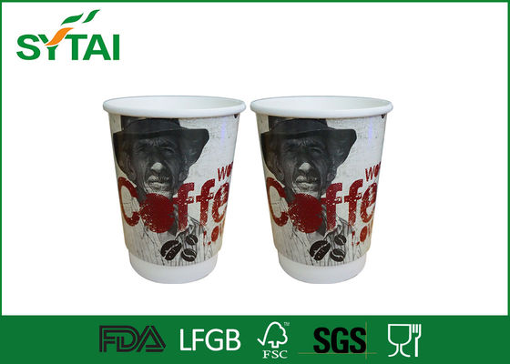 China 400ml isolierte Papierkaffeetassen mit Abdeckungen/doppel-wandigen Papierkaffeetassen fournisseur