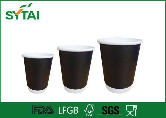 China 10oz Lagerschalen braun Kraftpapier für Kaffee, doppelte ummauerten Papier Espressotassen fournisseur