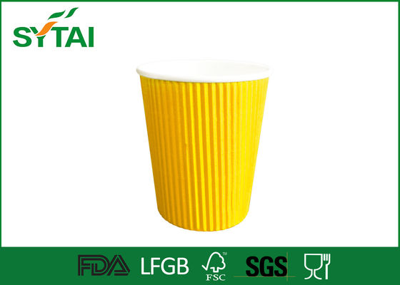 China Angepasste Ripple Papier Kaffeetassen, benutzerdefinierte bedrucktes Papier Tassen Großhandel 4oz - 12 Unzen fournisseur