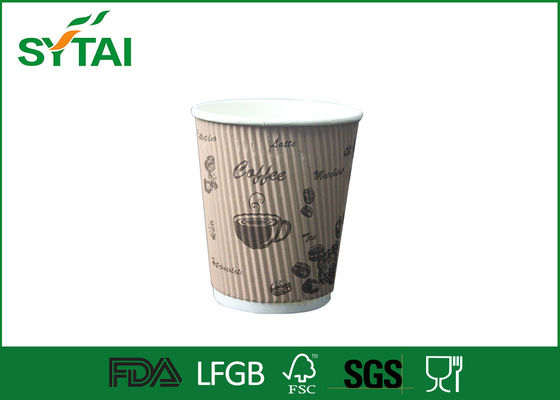 China 12 Unzen 400ml Biologisch abbaubare Öko-Kaffee Ripple Pappbecher / Kleine Papierbecher fournisseur