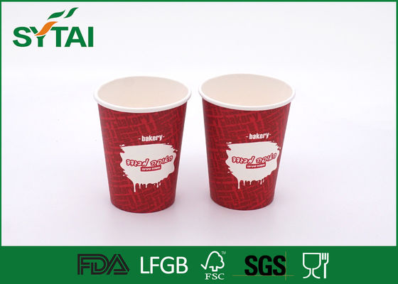 China 8 Unze nehmen recyclebare kundengebundene rote Wegwerfschalen für heiße Getränke weg fournisseur