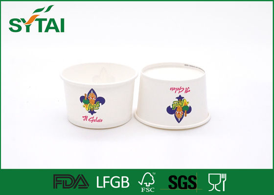 China 6 Unze-Größe 240 ml umweltfreundliche Weißbuch-Wegwerfeiscreme höhlt undurchlässiges fournisseur