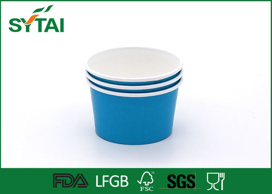 China Biologisch abbaubare blaues Papier-Eiscreme-Schalen, PET Mischgut fournisseur