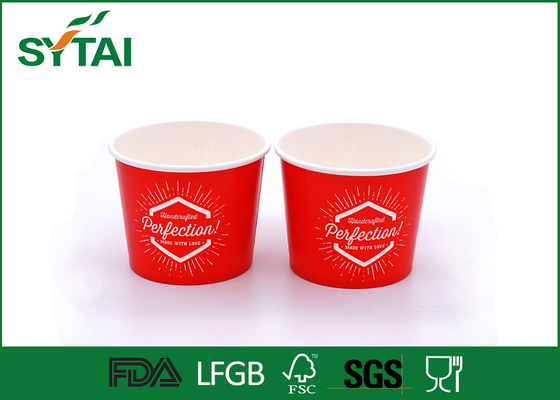 China Rote Sondergröße-umweltfreundliche Eiscreme-Papierschale für kaltes Essen fournisseur