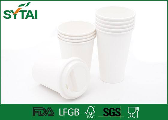 China Kundenspezifisches Weiß Winkel- des Leistungshebelspapierschalen/isolierten Papierkaffeetasse-Polymilchsäure fournisseur
