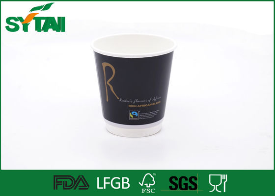 China Kaffeetassen der Gesundheits-doppel-wandige Papierschalen-/Wegwerf mit Deckeln, Standard SGS FDA fournisseur