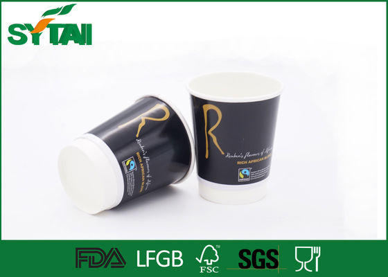 China Wegwerfpapierkaffeetassen/bunte Wegwerftrinkbecher, Nahrungsmittelgrad 100% fournisseur