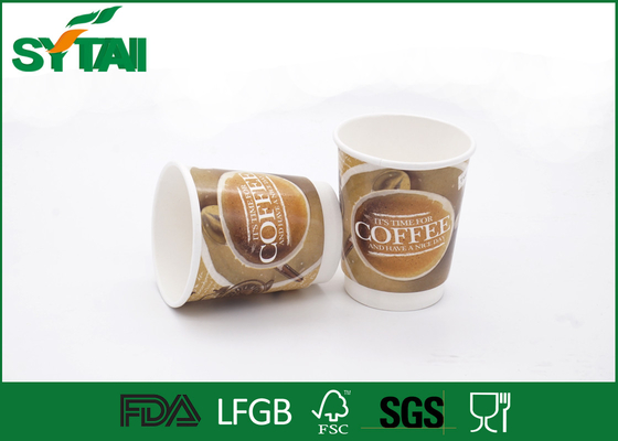 China 12-Unze-umweltfreundliche doppel-wandige Papierschalen Wegwerf für Kaffee/Tee, Offsetdruck fournisseur