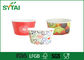 9 Unzen Logo bedruckt Doppel PE Einweg-Papier Eisbecher / Joghurtbecher mit Deckel fournisseur