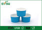Biologisch abbaubare blaues Papier-Eiscreme-Schalen, PET Mischgut fournisseur