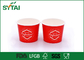 Rote Sondergröße-umweltfreundliche Eiscreme-Papierschale für kaltes Essen fournisseur