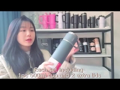 Thermo-Reisebecher mit 2 Bechern