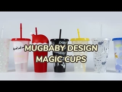 Frohe Weihnachten Geschenk Glas Kunststoff Farbwechsel Trinkbecher Weihnachtsbecher mit Strohhalm