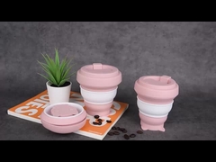 350 ml 500 ml Silikon Reisekoffeetasse Klappbar OEM ODM