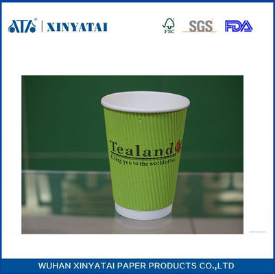 China Benutzerdefinierte Insulated Ripple Wall Paper Cups für heiße Getränke und kalte Getränke, Wegwerf Tea Cups fournisseur